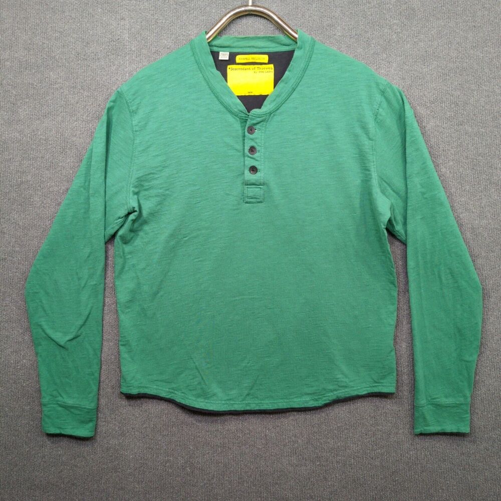 Descendant of Thieves Henley Shirt Large Green Bombfell Limited Edition